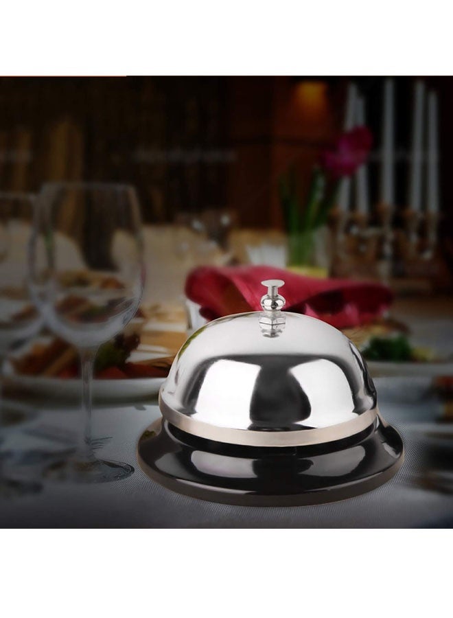 2 Packs 3.3 Inch Diameter with Metal Anti-Rust Construction, Desk Bell for Hotels, Schools, Restaurants, Reception Areas, Hospitals, Warehouses(Silver) - Image 5